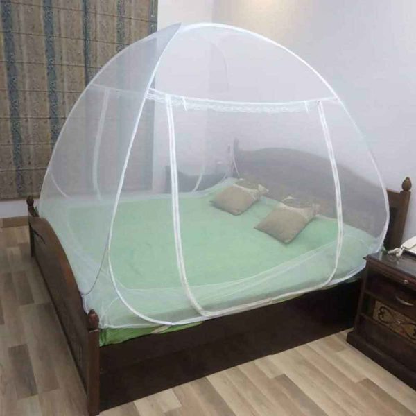 Healthgenie Foldable Mosquito Net for Double Bed (King Size) - White
