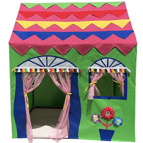 Homecute Hut Type Kids Toys Jumbo Size Play Tent House Green-Pink